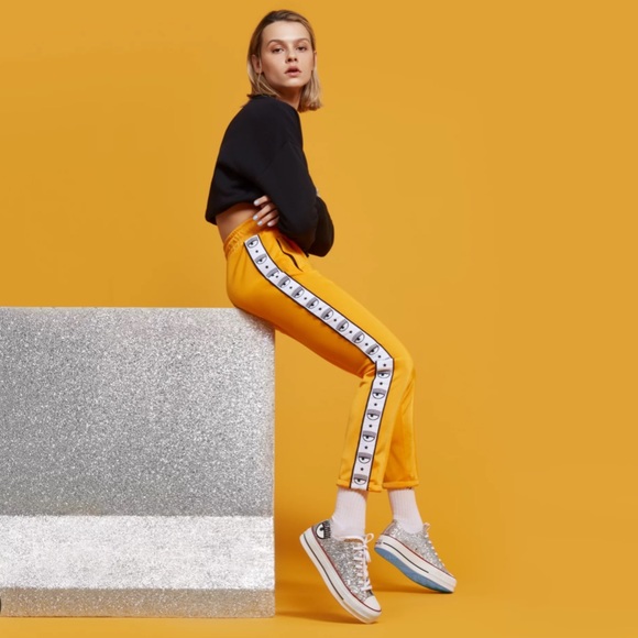 Converse Shoes Converse X Chiara Ferragni Silver Glitter Platform